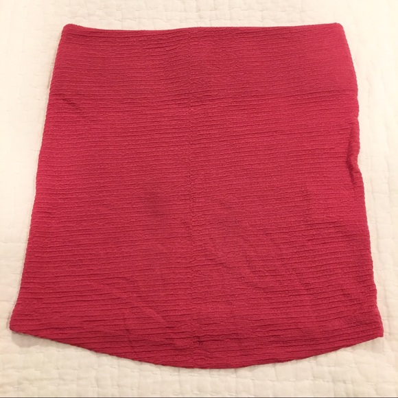 BCBGeneration Stretch Hot Bright Pink Lipstick Bodycon Mini Skirt Size M - Picture 2 of 8